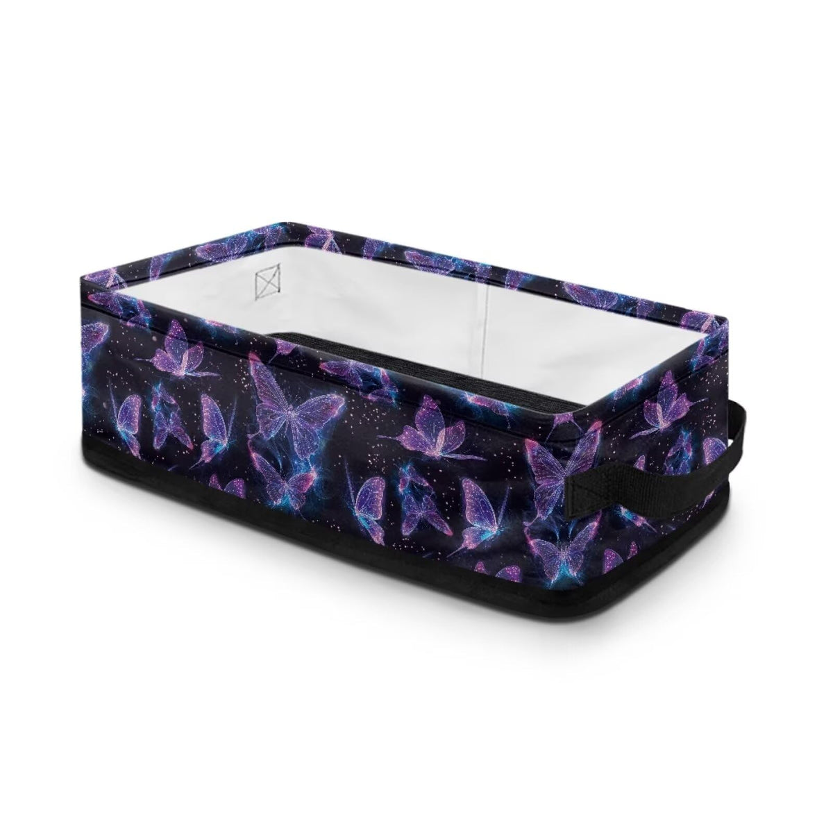 Garucesta Long Storage Bins with Handles Decorative Basket for Organizing Toilet Paper Storage Cube Narrow Foldable Organizer Bi