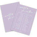 Whaline 50 Sheets Purple Bridal Shower Game Cards Double Sided Party Game Activity Cards For Would She Rather Wedding Bridal Sho