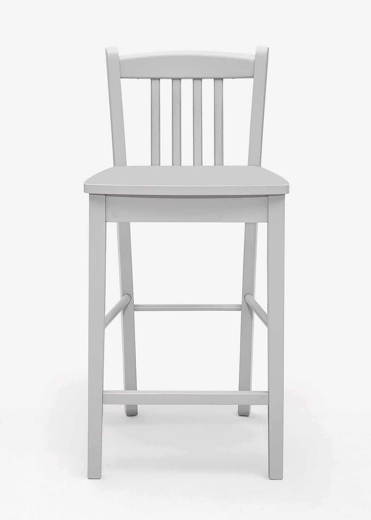 Jofran Tribeca Contemporary Slatback Counter Height Stool Set of 2, 18'' D x 15.8'' W x 34.7'' H, Ash Grey