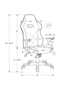 Monarch Specialties 7327, Adjustable Height, Swivel, Ergonomic, Armrests, Computer Desk, Work, Pu, Metal, Office Chair-Gaming Black Red Leather-Look, 25.5' L x 25' W x 42' H