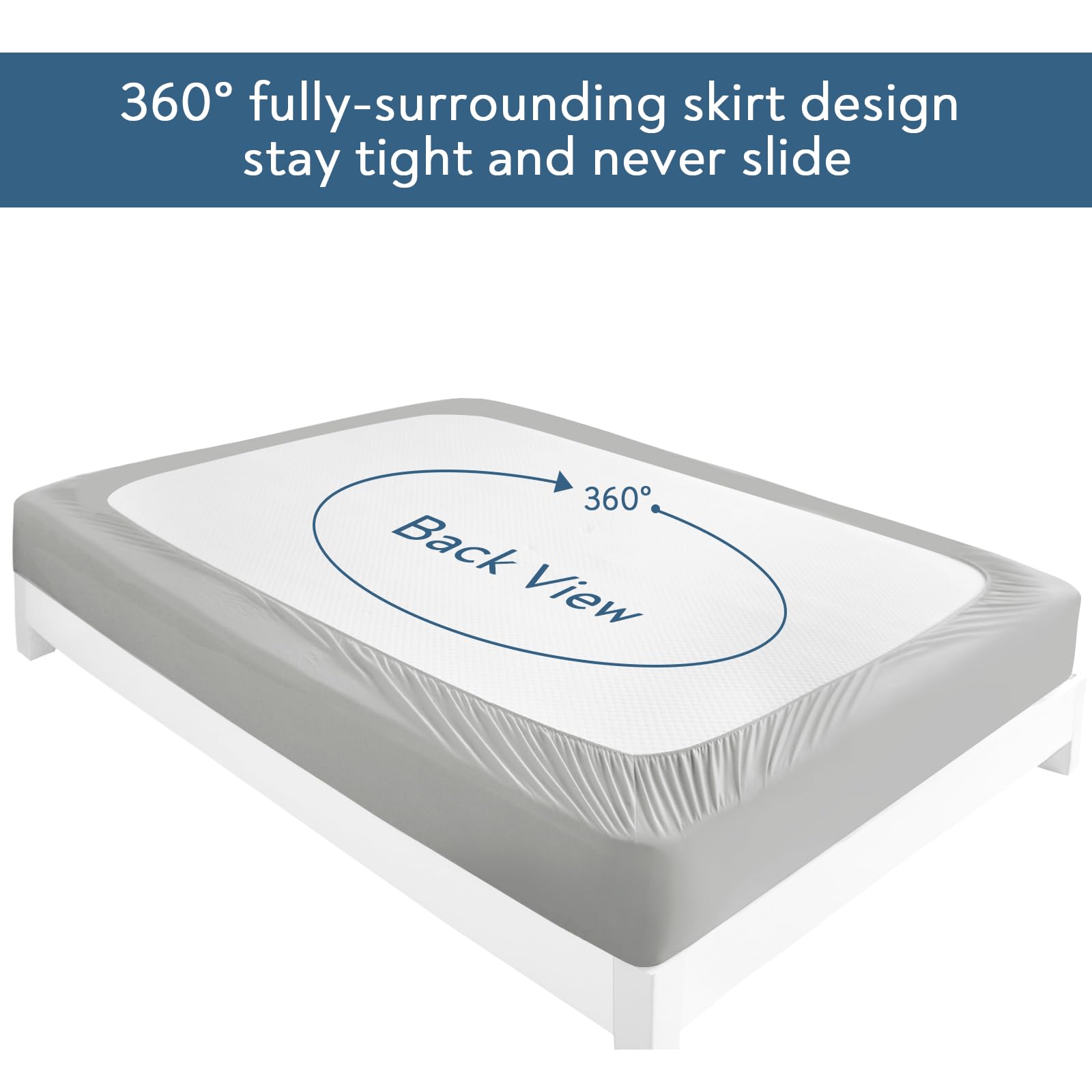 Magik & Kover Queen Mattress Protector Waterproof Cover 2 Pack, Waterproof Bed Queen Fitted Sheet Only, Machine Washable 18'' De