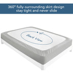Magik & Kover Queen Mattress Protector Waterproof Cover 2 Pack, Waterproof Bed Queen Fitted Sheet Only, Machine Washable 18'' De