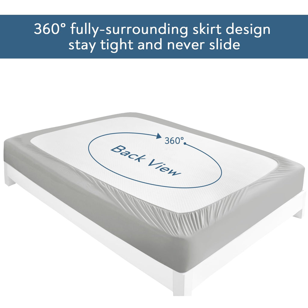 Magik & Kover Twin Mattress Protector Waterproof Cover 2 Pack, Waterproof Bed Twin Fitted Sheet Only, Machine Washable 14'' Deep