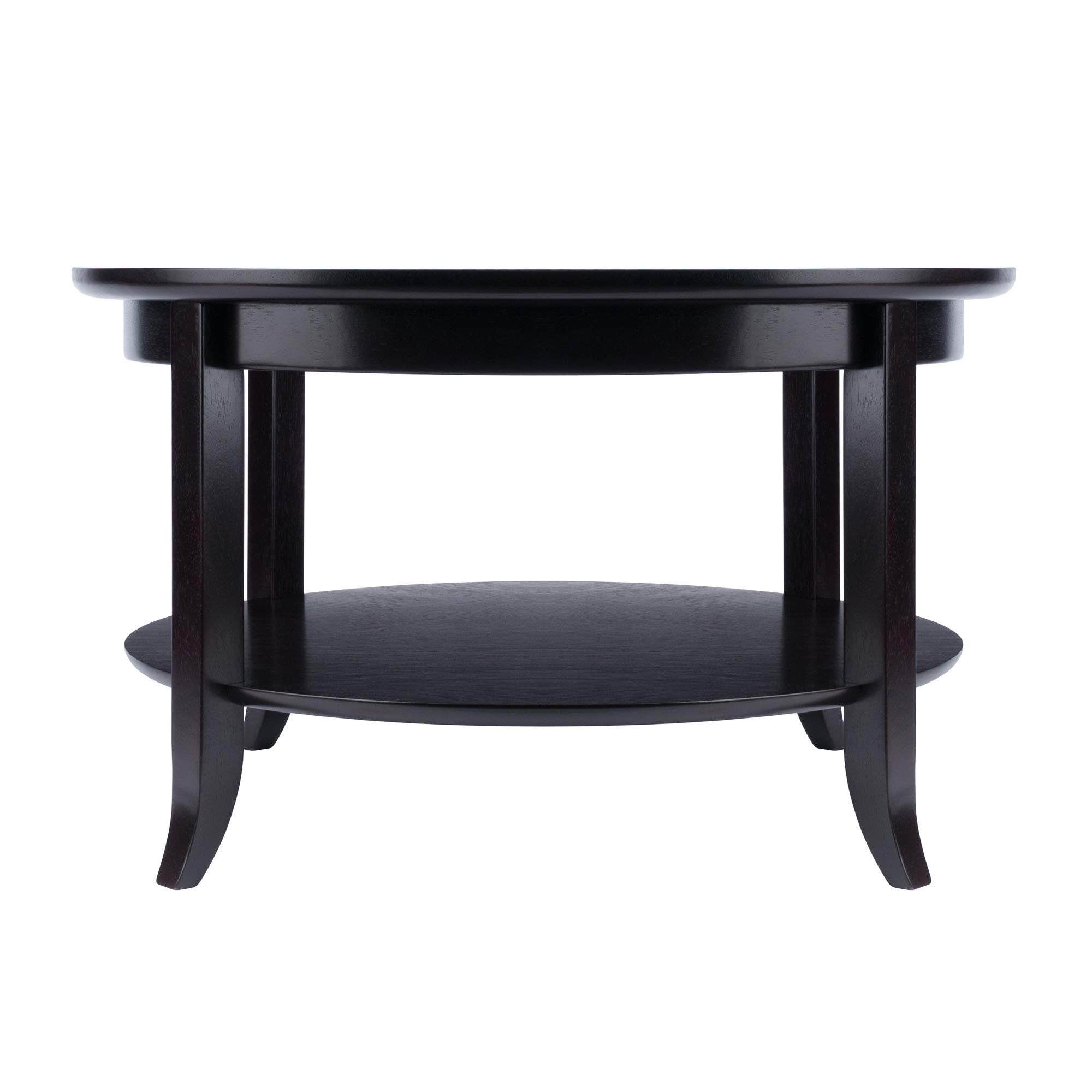 Winsome Wood Round Glass Coffee Table