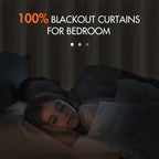 Miulee 100% Blackout Linen Curtains 108 Inches Long 2 Panels Back Tab Bedroom Drapes Living Room Black Out Window Treatments Thermal Insulated Room Darkening Rod Pocket, Natural Cream Beige