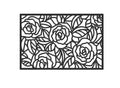 Calloway Mills Az103762436 Black Rose Rubber Doormat, 24' X 36', Black