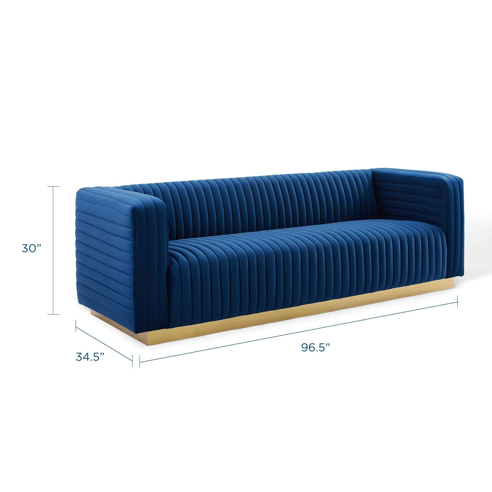 Modway Charisma Sectional, Navy