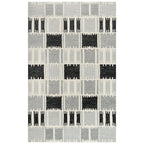 Alora Decor Rivera 5' X 8' Geometric Gray/Ivory/Charcoal Hand-Tufted Area Rug