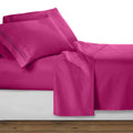 Clara Clark Bed Sheets, Premier 1800 Series 4 Piece Bed Sheet Set, Deep Pocket, Wrinkle, Fade, Stain Resistant, Luxury Soft Bedding Sheets & Pillowcases, California King, Magenta