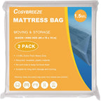Mattress Bags For Moving 2 Pack Mattress Cover 1.5 Mil Queen Or King Size Mattress Storage Bag - Heavy Duty Thick Plastic Wrap M