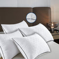 Jswf Bed Pillows For Sleeping Queen Size 4 Pack ,Ultra Soft Fluffy With Zipper,Premium Soft Down Alternative Fill Set Of 4 For B