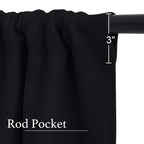 Nicetown Thermal Insulated Blackout Window Valances For Nursery - Energy Efficient Home Decor Rod Pocket Curtain Panels For Bedr