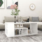 vidaXL Coffee Table White Engineered Wood Side Sofa Tea Couch Table Furniture