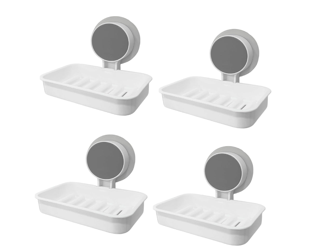 Elmvia Nondrill Magic Sticker Self Adhesive Soap Holder For Bathroom/Soap Case/Soap Dish/Soap Box/Soap Stand (4 Pack)
