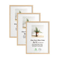 LYYYXGYP 8x10 OAK Wood Picture Frame 3 Pack Wooden Photo Frame Natural Solid Wood Color Frame with Plexiglass for Wall Hanging o