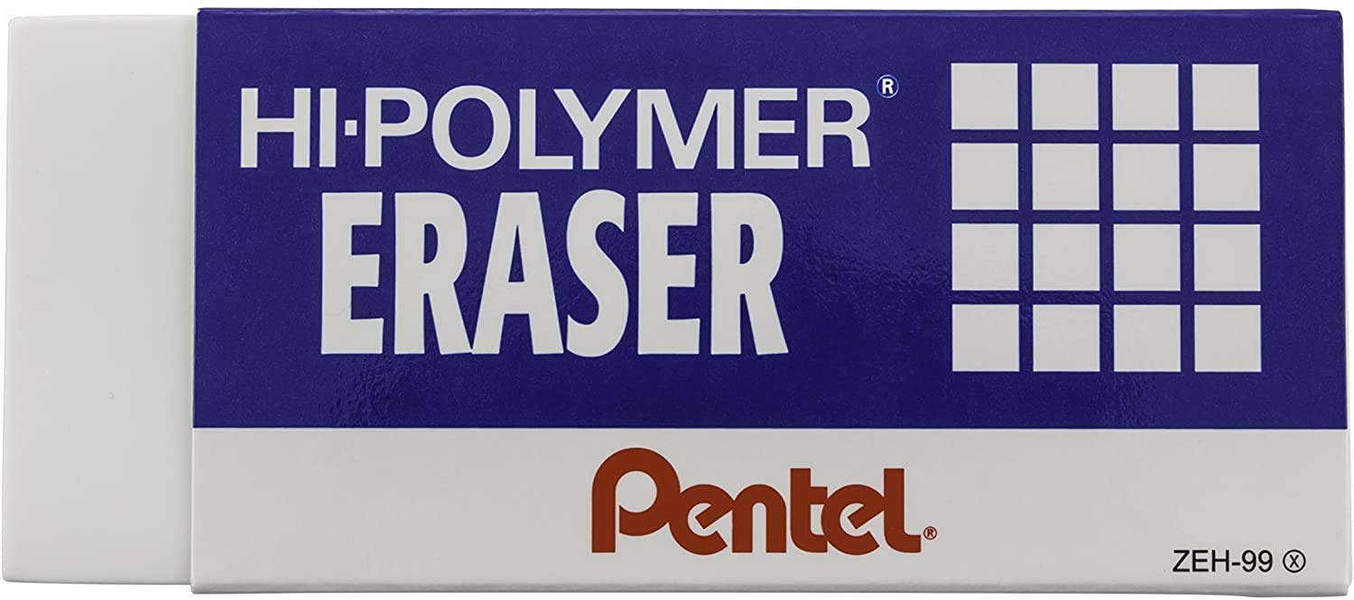 Pentel Hi-Polymer Eraser - Super Xl, White