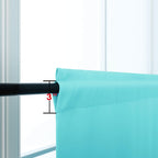 Koufall Turquoise Short Curtains 24 Inch Length For Kitchen Bedroom Set Of 2 Panels Blackout Room Darkening Rod Pocket Cafe Curtains Tier Curtains For Small Bathroom Windows 34X24 Inches Long