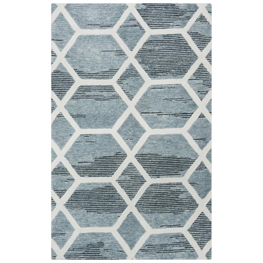 Rizzy Home Alora Decor Honey 8'6"X11'6" Geometric Gray/Ivory Hand-Tufted Area Rug
