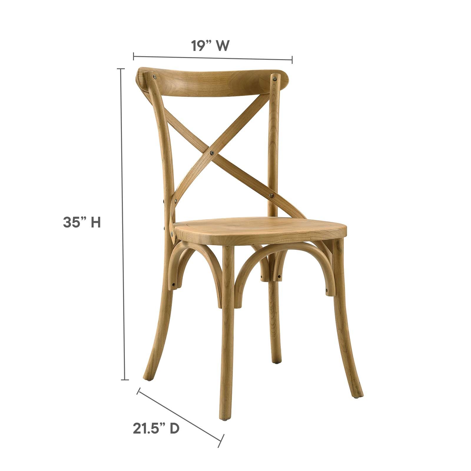 Modway Gear Dining Side Chair In Natural