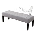 Waterproof Dining Room Bench Covers, Stretch Jacquard Bench Seat Protector Cover, Rectangular Bench Cover For Bedrooms, Living Rooms, Kitchens, Removable, Washable (Light Grey)