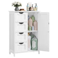 VASAGLE Storage Cabinet with Drawers, Freestanding Floor Cabinet with Door, 11.8 x 21.7 x 32.3 Inches, Adjustable Shelf, for Bat