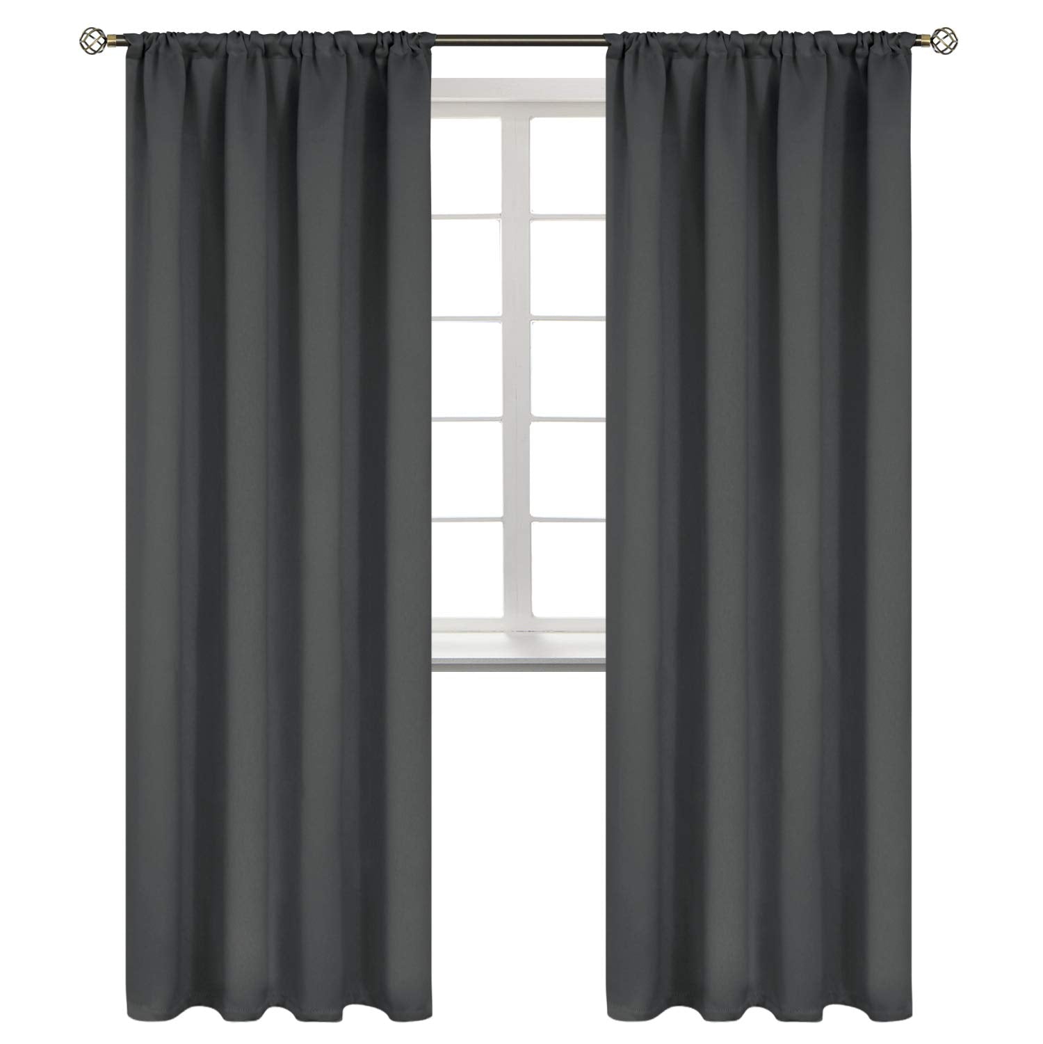 BGment Blackout Curtains for Bedroom 84 Inches Long 2 Panels Set - Rod Pocket Thermal Insulated Room Darkening Curtain Drapes fo