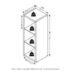 Furinno Cubicle Open Back Decorative Cube Storage Organizer, 3-Cube, Dark Oak