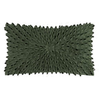 Kingrose Handmade 3D Floral Decorative Throw Pillow Case Cushion Covers For Bed Living Room 12 X 20 Inches Wool Green
