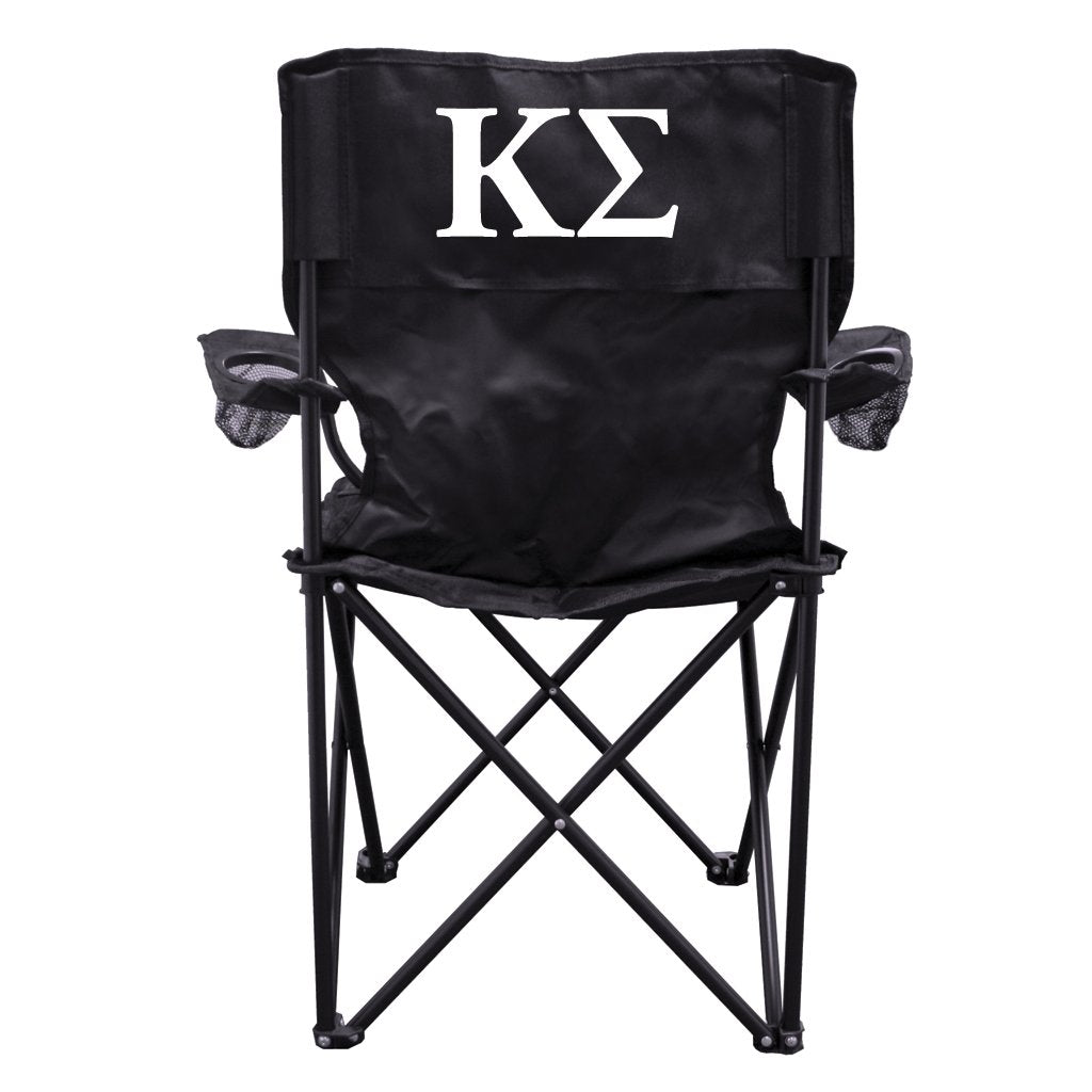 VictoryStore Outdoor Camping Chair - Kappa Sigma Black Folding Camping Chair with Carry B