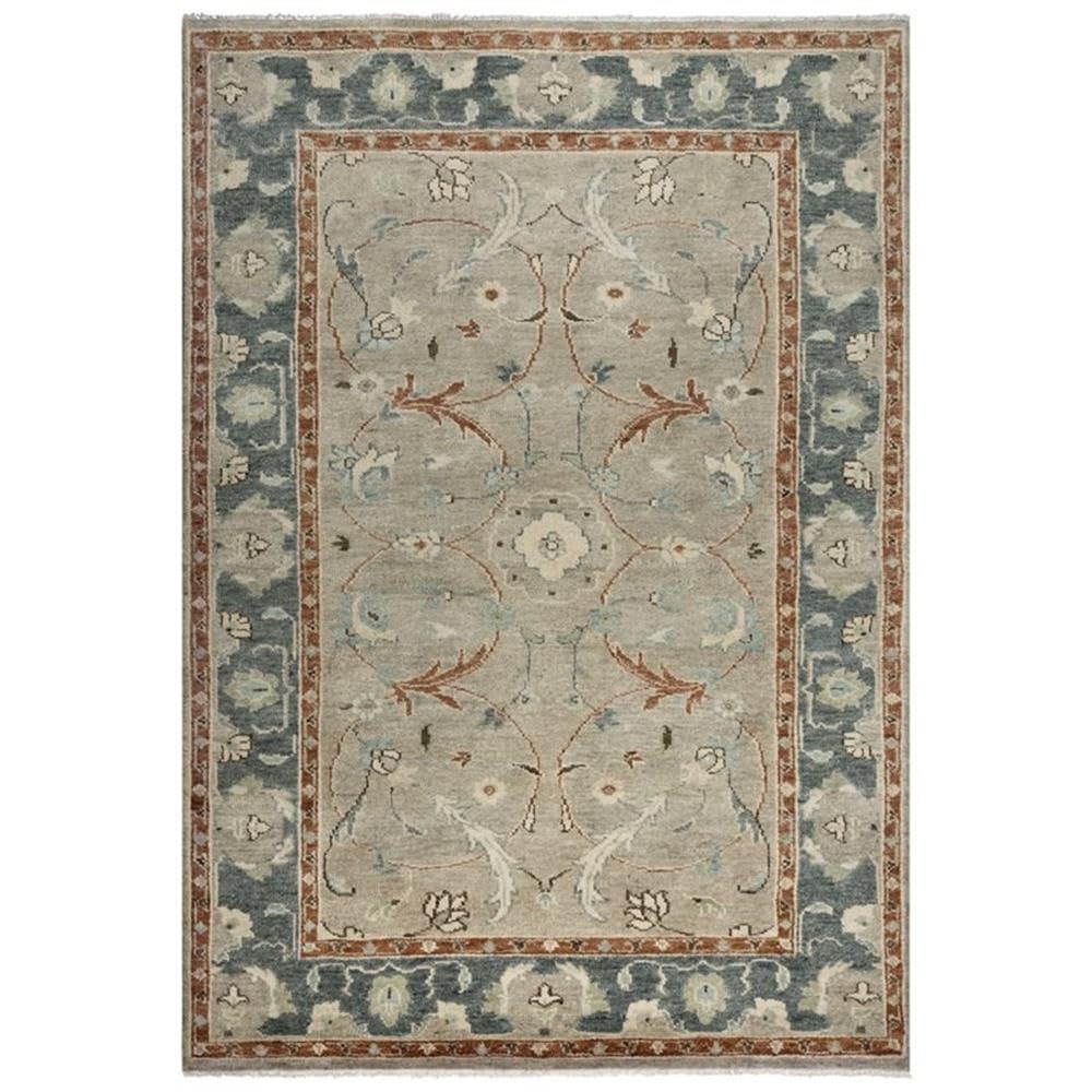 Alora Decor Abby 6' X 9' Lt. Blue/Brown/Beige/Blue Hand Knotted Area Rug