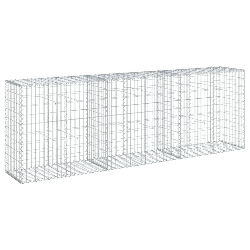 Vidaxl Gabion Basket - Galvanized Iron Cage For Landscaping, Outdoor Decor & Retaining Walls, 118.1'X19.7'X39.4', Easy Assemb