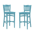 Maryah Teal Barstool W Wood Seat