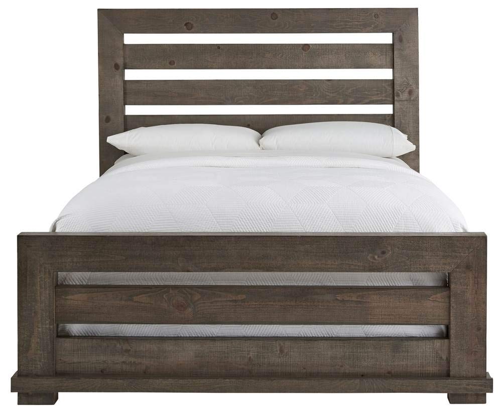Progressive Furniture Willow King Slat Bed In Weathered Gray
