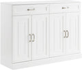 Crosley Furniture Stanton Traditional Sideboard Buffet Cabinet with Storage, White