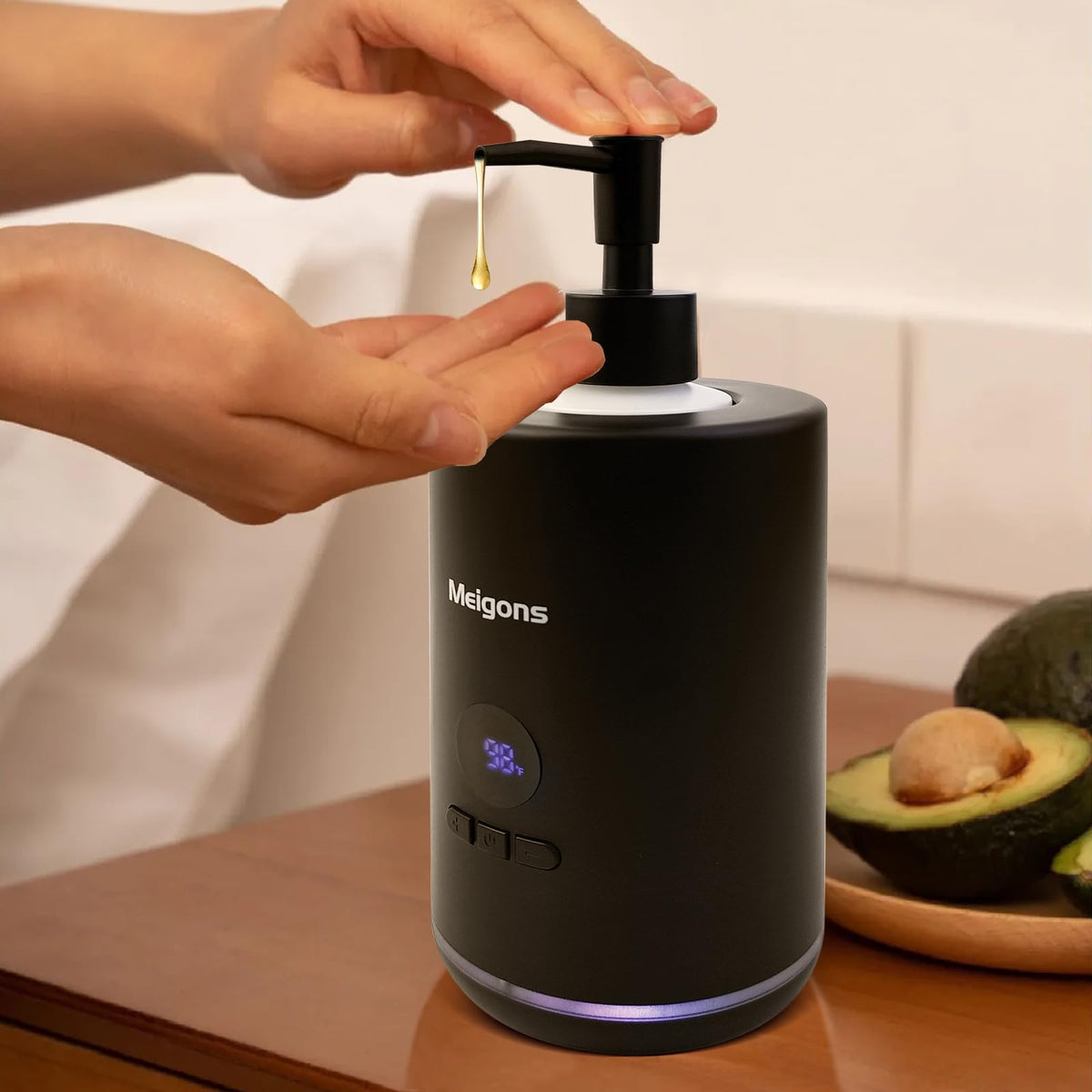 Oil Warmer for Massage, Body Lotion Heater with Two Oil Bottle Dispenser