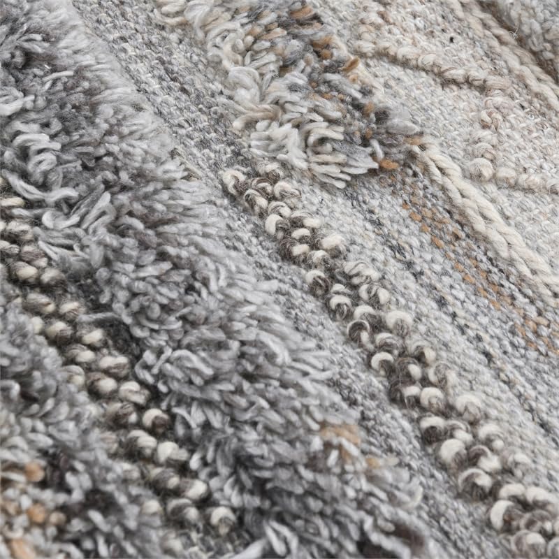 Kosas Home Fallon 60 X 96 Striped Polyester Fabric Area Rug In Gray