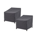 Wj-X3 Patio Chair Cover, Outdoor Lounge Cover, Heavy Duty, Waterproof Lawn Patio Chair Covers, 33W X 35D X 36H, Grey, 2-Pack