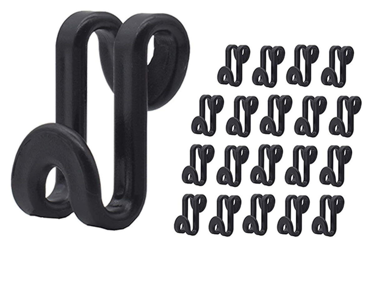 Kclongvs 60 Pcs Clothes Hanger Connector Hooks, for Velvet Huggable Hangers, Wooden Hangers, Heavy Duty Space Saving for Closet 