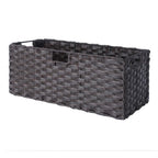 Winsome Wood Melanie 3-Pc Foldable Woven Fiber Basket Set, Chocolate