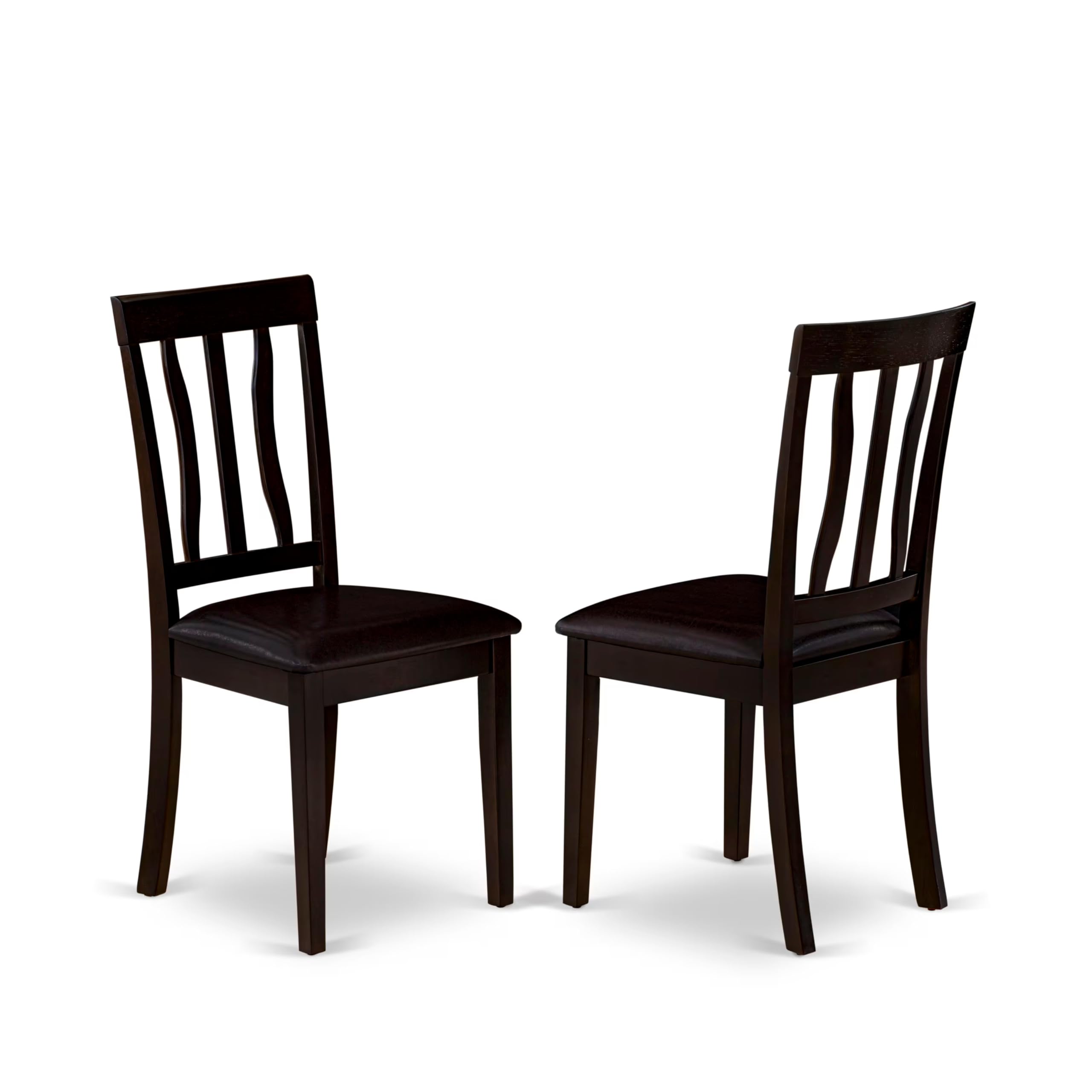 East West Furniture CAAN6-CAP-LC Capri 6 Piece Set Contains a Rectangle Dining Room Table and 4 Faux Leather Kitchen Chairs with a Bench, 36x60 Inch