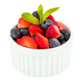 Restaurantware 5 Ounce Ramekin Bowls 10 Round Baking Ramekins - Microwave-Safe Oven-Safe White Porcelain Souffle Bowls Chip-Resi