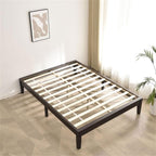 Better Home Products Stella Full Platform Bed Frame, Solid Pine Wood, Tobacco Finish