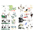 Seasonstorm White Crane Precut Cute Aesthetic Diary Travel Paper Junk Journal Stickers Scrapbooking Stationery Sticker School Ar