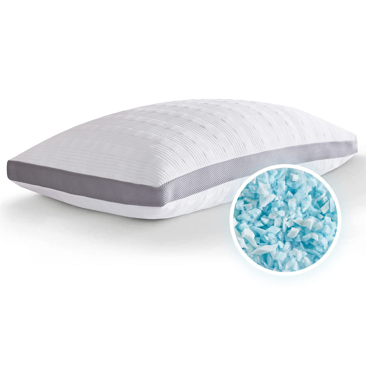 Meoflaw Cooling Pillows Standard Size,Shredded Memory Foam Bed Pillows For Sleeping, Supportive Standard Pillows For Back & Side Sleepers,Adjustable Pillows Standard Size With Washable Removable Cover