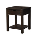Lilola Home Flora Dark Brown MDF End Table with Drawer