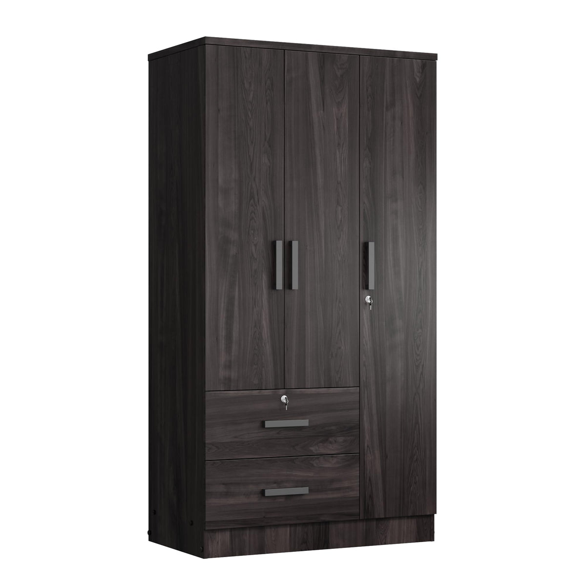 Woodpeckers Furniture And Mattress Symphony Wardrobe Closet with Two Drawers (Tobacco)