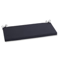 Pillow Perfect Fresco Solid Indoor/Outdoor Wicker Patio Sofa/Swing Cushion, Weather And Fade Resistant, 18' X 45', Black