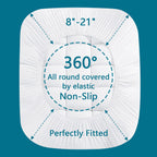 Chokit Luxury Soft 5D Spiral Fiber Queen Mattress Topper, Extra Thick Mattress Pad Cover For Back Pain Relief, Cooling Breathabl
