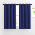 Nicetown Blackout Curtain Panels Grommet - All Season Eyelet Top Blackout Draperies For Bedroom/Living Room/Glass Door, Navy Blu
