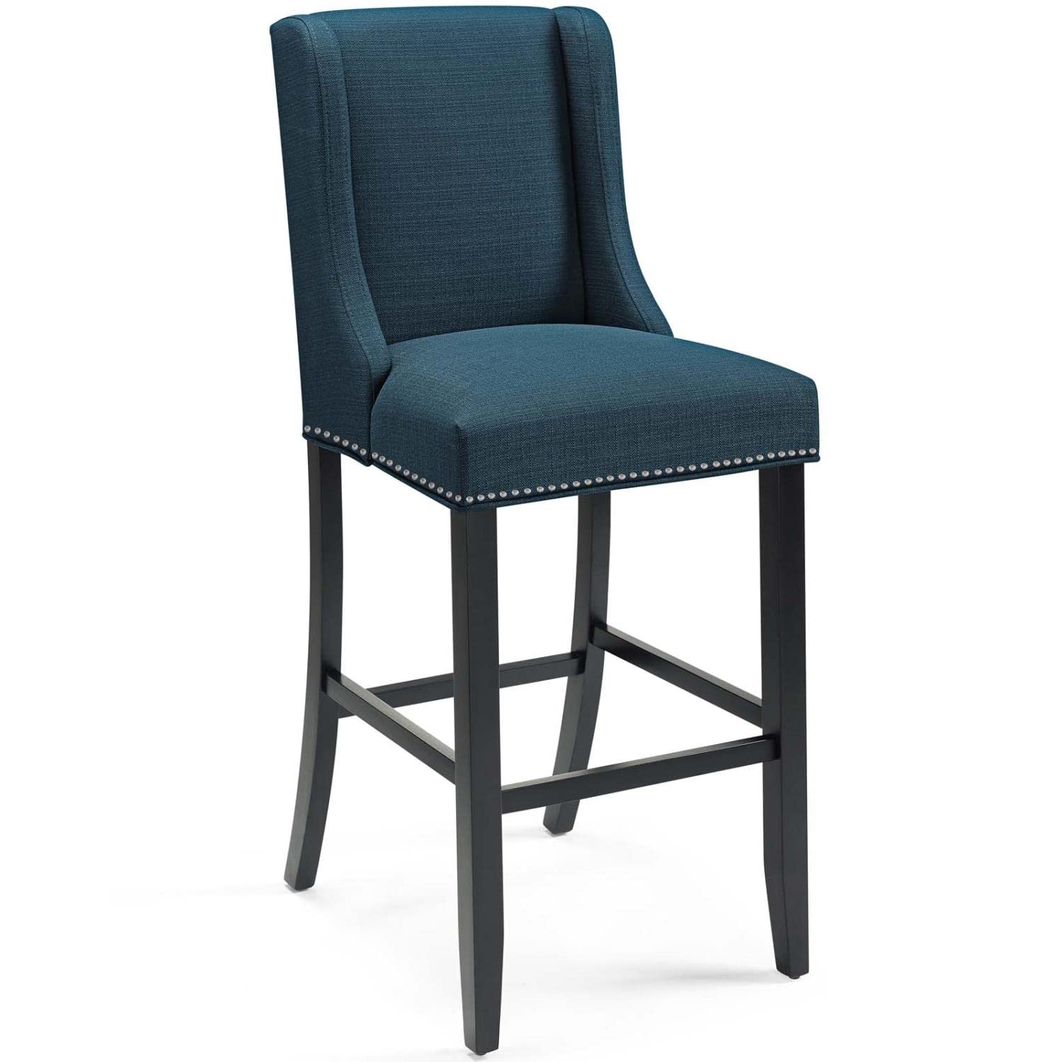 Modway Baron Counter Stool Upholstered Fabric Set of 2, Gray